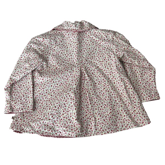 Coco Bon Bons Pink Red Floral Checked Swing Jacket Matching Hat - Picture 5 of 7